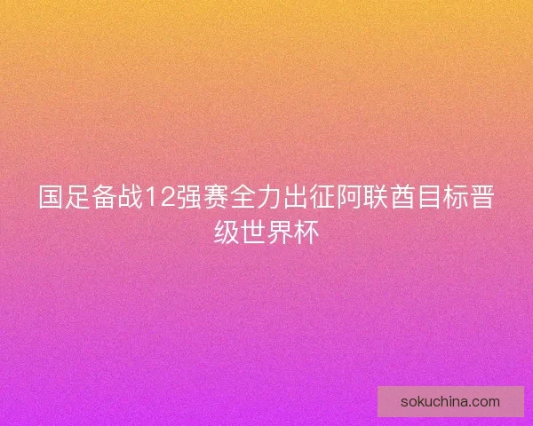国足备战12强赛全力出征阿联酋目标晋级世界杯